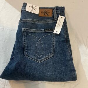 Calvin Klein “Vintage Straight” Med Blue Denim Jean